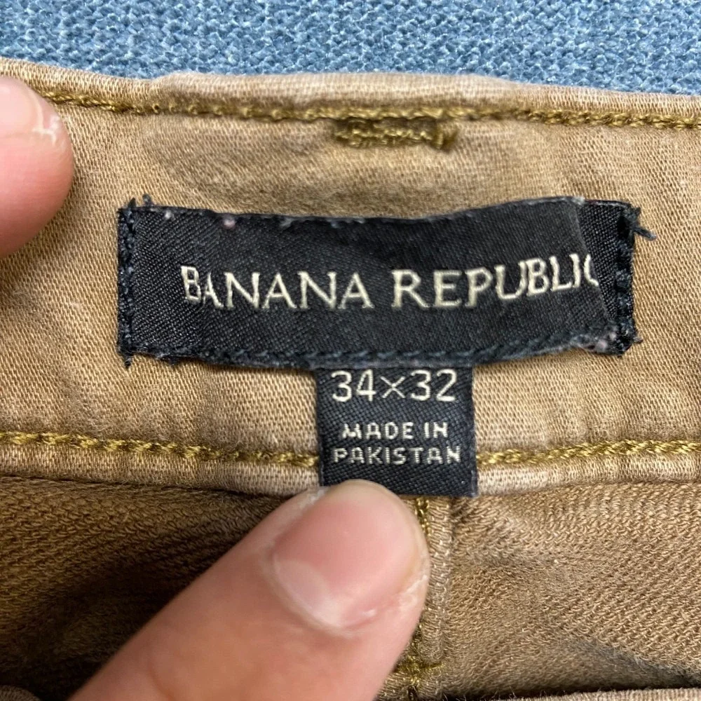 Banana Republic Jeans Mens 34x32 Tan Denim Cotton Stretch Regular Fit Casual
